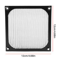 4 Pack 120Mm Computer Fan Filter Grills Roestvrij Staal Gaas, Aluminium Ventilatie Mesh Stof Filter Grill, Zwart