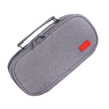 Estuche para lápices de lona gris grande 24x12x7.5cm
