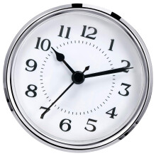 Miniature Clock Head Insert Replacement-90 silver arabic
