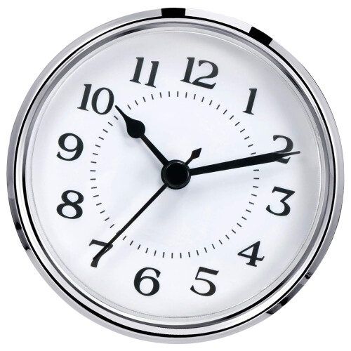 Miniature Clock Head Insert Replacement-90 silver arabic