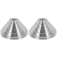 2X 25mm Bore Aluminum Pagoda Wheel A Type 5 Step Pagoda Pulley Wheel for V-Belt Timing Belt