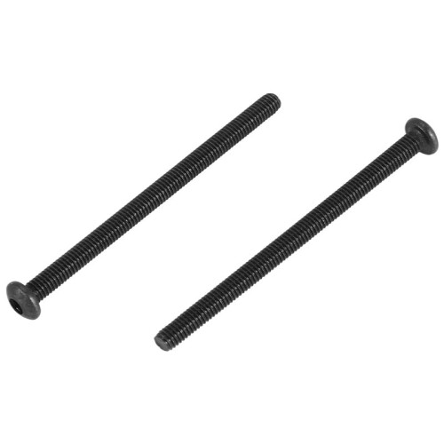 M3 x 45mm Alloy Steel Hex Socket Button  Screws Black 20 Pcs 2