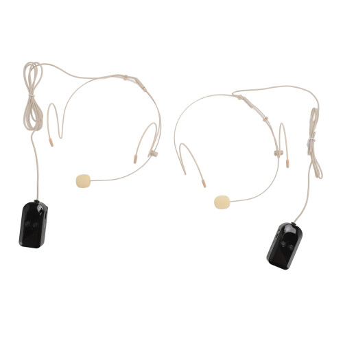 Wireless Head Mounted Microphone 2.4G 2 Transmitters & 1 Receiver