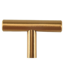 50mm Long Single Hole Cabinet Knobs and Pulls Door Cupboards Drawers Bedroom Furniture Handles Brushed ,20 Pack,Gold