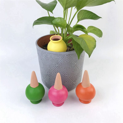 4 Pack Ceramic Automatic Plant Dripper Self-Watering Device for Home Balcony and Garden Multiple Colors 1