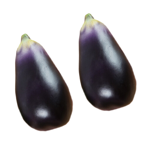 2pcs Faux Eggplants Simulation Aubergines Foam Vegetable-B