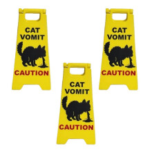 Cats Vomit Caution Signs Cats Vomits Warning Sign Mini Cats-C