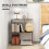 Homcom HOMCOM Side Table, Narrow End Table with Storage Shelves, Oak 4