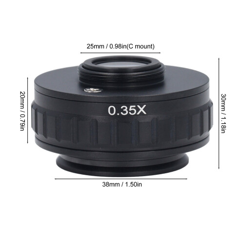 CTV Lens Adapter for Trinocular Microscope CCD Camera 0.35X C Mount 1