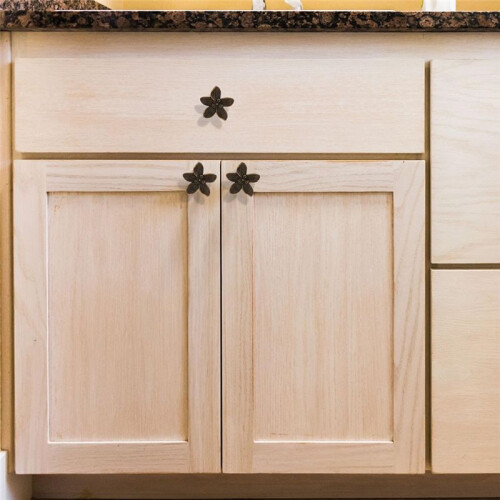 Flower Drawer Knobs Petal Cabinet Knobs Dresser Knobs Furniture Drawer Pulls Handles for Wardrobe Door Pulls Bronze 2