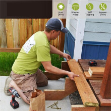 1/4 x 3-1/4In Wood Screws Structural Delay Screws Torx T30 Drive Zinc Structural Delay Screws-Modified Truss Washer