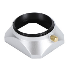 Paraluce quadrato in alluminio da 49mm, parasole per fotocamere digitali, colore argento
