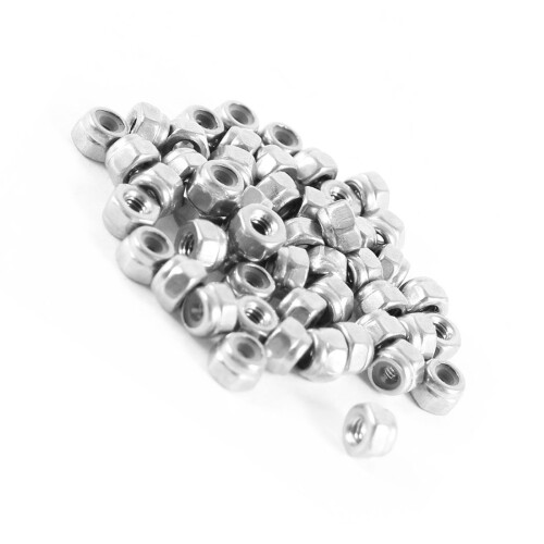 50 pcs 304hc Stainless Steel Hardware Hex Locknut M2 A2-70 2