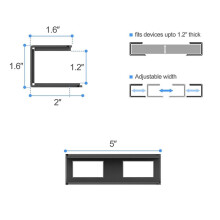 3 Pieces of Off-Stage Laptop Bracket, Under-Table Bracket is Suitable for Laptop, Under-Table Laptop Tray Black