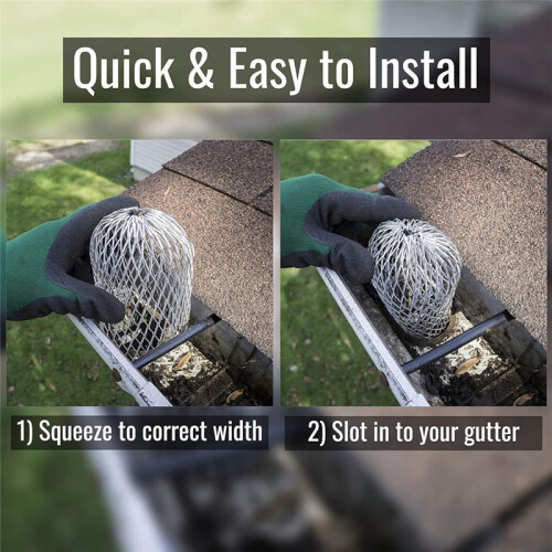 Leaf Filter Gutter Strainer & Downspout Guard  to 4inch Diameter Gutter Drain Cover & Gutter Down Spout Rain Protector 1