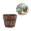 Wood Barrels Planter Planter Pots Decorations-small 2