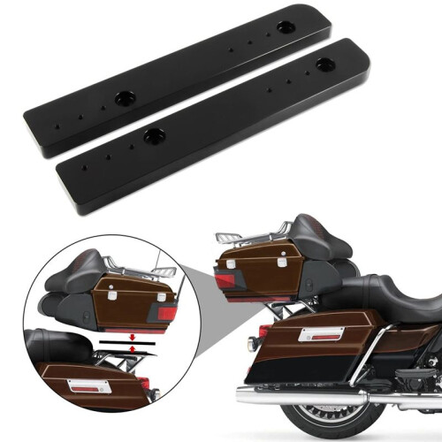 Kit de Reposicionamento Tour-Pak Ajustável de 1-3 Polegadas com Placa de Extensão para Porta-Malas para  Road King Street Glide 2014-2024 2