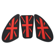 Motorfiets Motor Sticker Gas Brandstoftank Beschermhoes Knie Pad Grip Anti-Slip Decal voor  T100 T120 Zwart & Rood