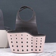 Bolsa colgante rosa de TPR para grifo de cocina 22x5x13cm