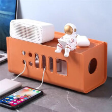 Cable Organizer Box for Desk - Electric Socket Storage, Power Cord Holder, Desktop Plug-in Board Management C