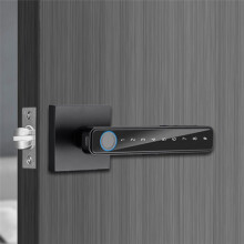 Fingerprint Door Handle, Keyless Door Handle with 4 Ways to Unlock, for Home Room Bedroom Office Storage Door Handle
