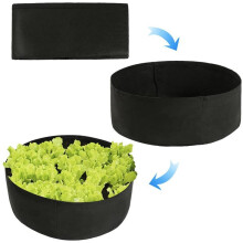 4X Erhöhtes Garten Bett Stoff Erhöhtes Pflanzbett Garten Wachstums Tasche für Kräuter Blumen Gemüse Pflanzen Durch Messer 24 Zoll x 8 Zoll