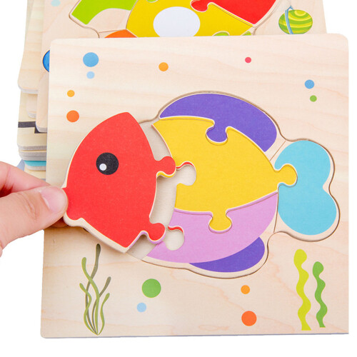 Cute Wooden Puzzle for Toddler Learning