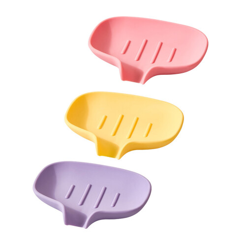 Soap Tray Holder Draining for Kitchen And Shower Easy-Yellow 2