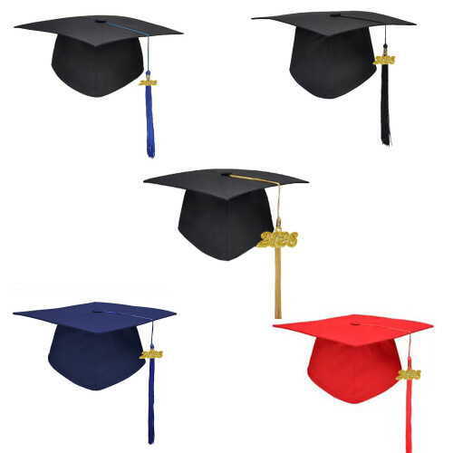 Comfortable and Lightweight Graduation Cap-2026 black pendant 1