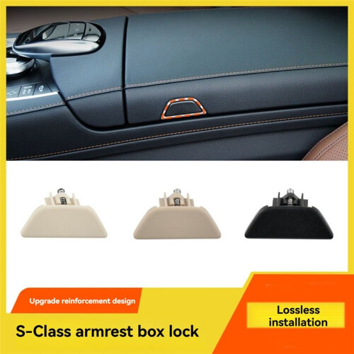 Car Center Console Lid Armrest Box Panel  Button Cover for   S Class W222 2014-2020 As Shown 1