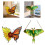 Multicolored Acrylic Butterfly Sunflowers-green moth 3