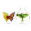 Multicolored Acrylic Butterfly Sunflowers-green moth 4