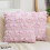 Valentines Heart Bows Plush Jacquard Pillow Cover Romantics 6