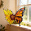 Multicolored Acrylic Butterfly Sunflowers-green moth 7