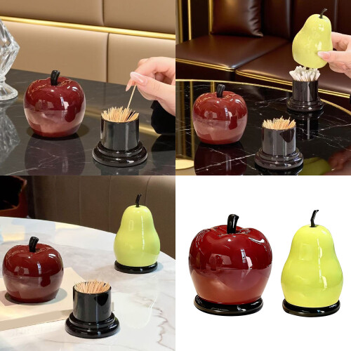 Toothpick Box with Lid Fruit Shape Toothpick Holder Storage-2 2