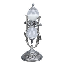 Clessidra Vintage in Lega di Zinco da 15 Min con Support, Orologio a Sabbia Dorato 22x8,5cm