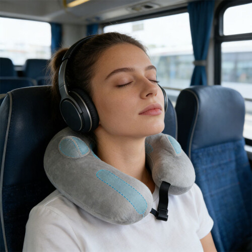 Support de cou réglable avec protection auditive, parfait-gris 2