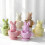 Teacup Hare Silicone Molds Easter Candle Silicone Mould for 4