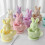 Teacup Hare Silicone Molds Easter Candle Silicone Mould for 6