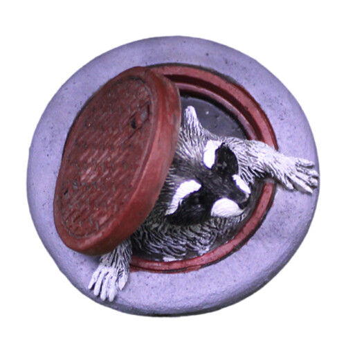 Decoratieve putdeksel wasberen standbeeld hars beeldje voor