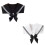 Lightweight Sailor Uniform Necktie Collar Polyester False-Black 2