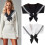 Reusable Sailor Style False Collar With Stylish Color-White 3