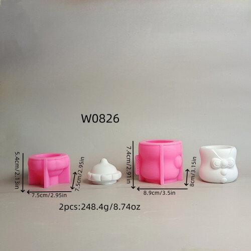 Silikonform in Form einer Schleife in Babyflaschenform für 2