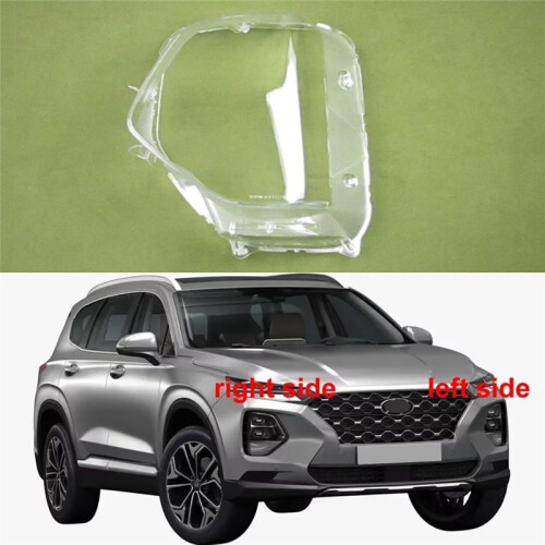 Auto Frontscheinwerferabdeckung Lampenschirme Lampengehäuse Scheinwerfer Linsenabdeckung für  Santa Fe 2019 2020 1