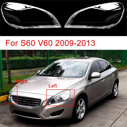Auto Frontscheinwerfer Abdeckung Lampenschirme Lampengehäuse Scheinwerfer Linsenabdeckung für  S60 2009-2013