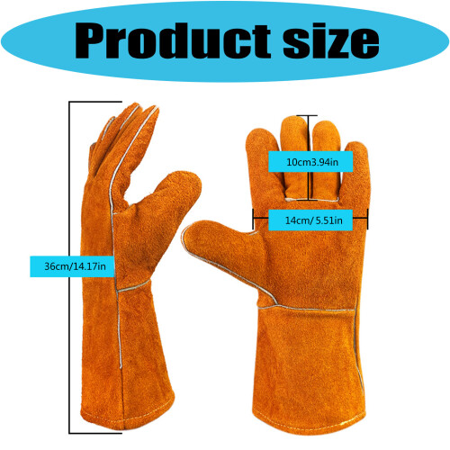 Heavy Duty Leather Work Gloves Ideal For Welding Cutting And 2
