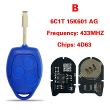 3-Knops Key 433Mhz 4D63-Chip 6C1T-15K601-AG voor Transit 2006-2014 Accessoires