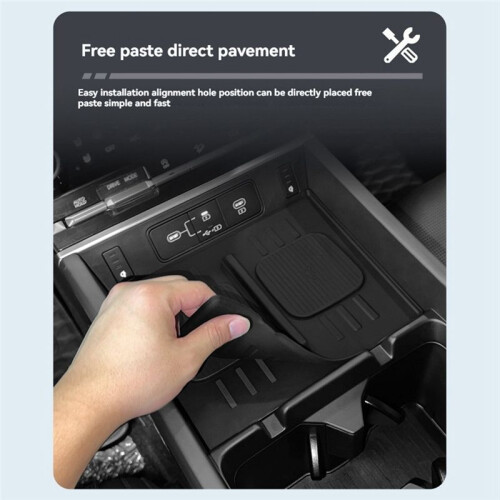 Car Wireless Charging Pad Silicone Protection Mat for  Santa Fe 2024+ 2