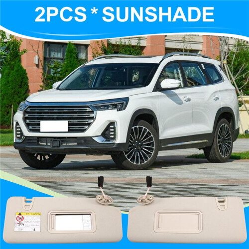 1Pair Car Sun Visor Inside Sunshade Gray for Jetour X90 1