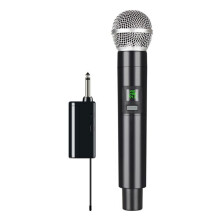 Microfone Sem Fio Profissional UHF GravaçãO Karaoke Handheld 1 Canal Bateria de LíTio para Palco Igreja Partido Escola